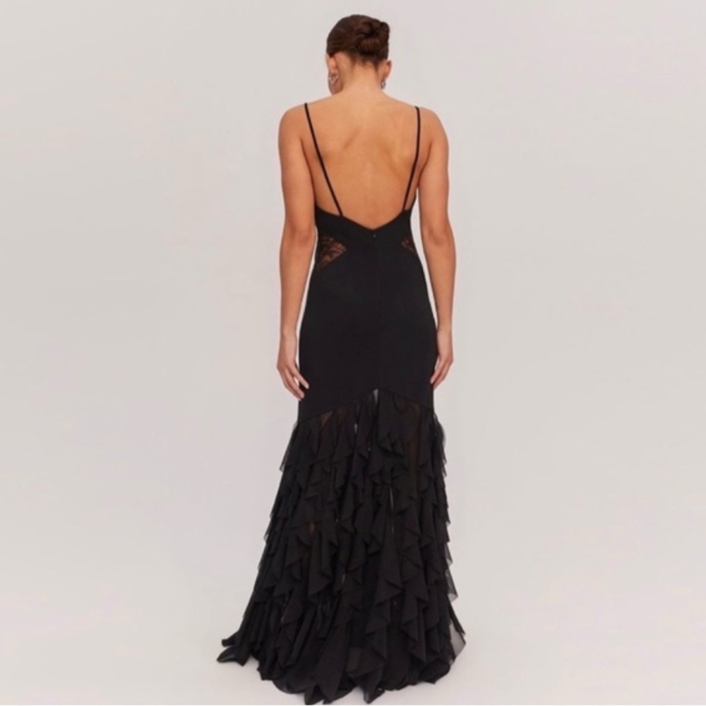 FAME and PARTNERS Tiered Floor-Length Gown - Picture 3 of 15